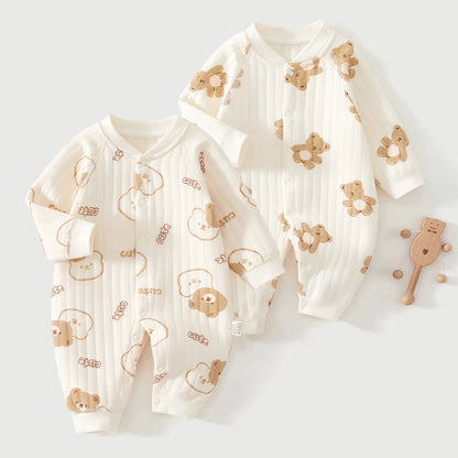 Thick Cotton Newborn Cute Bear Jumpsuit