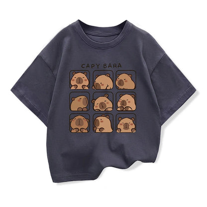 Kids Capybara Sleeve T-shirt