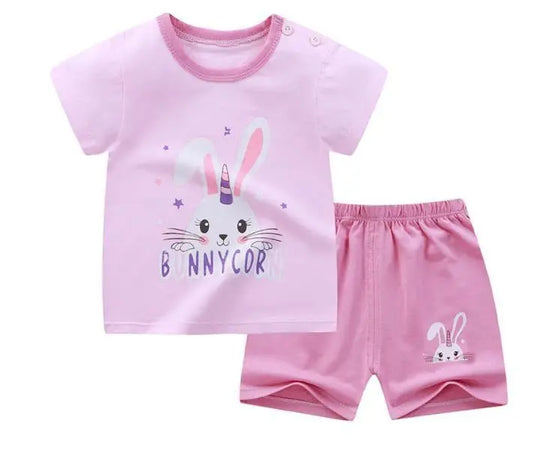 Baby Bunny T-shirt O-neck 2pcs Sets