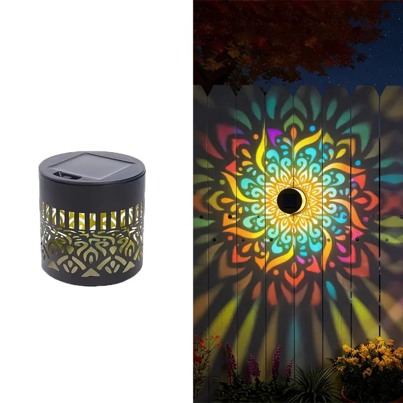 Solar Mandala Projector Wall Light