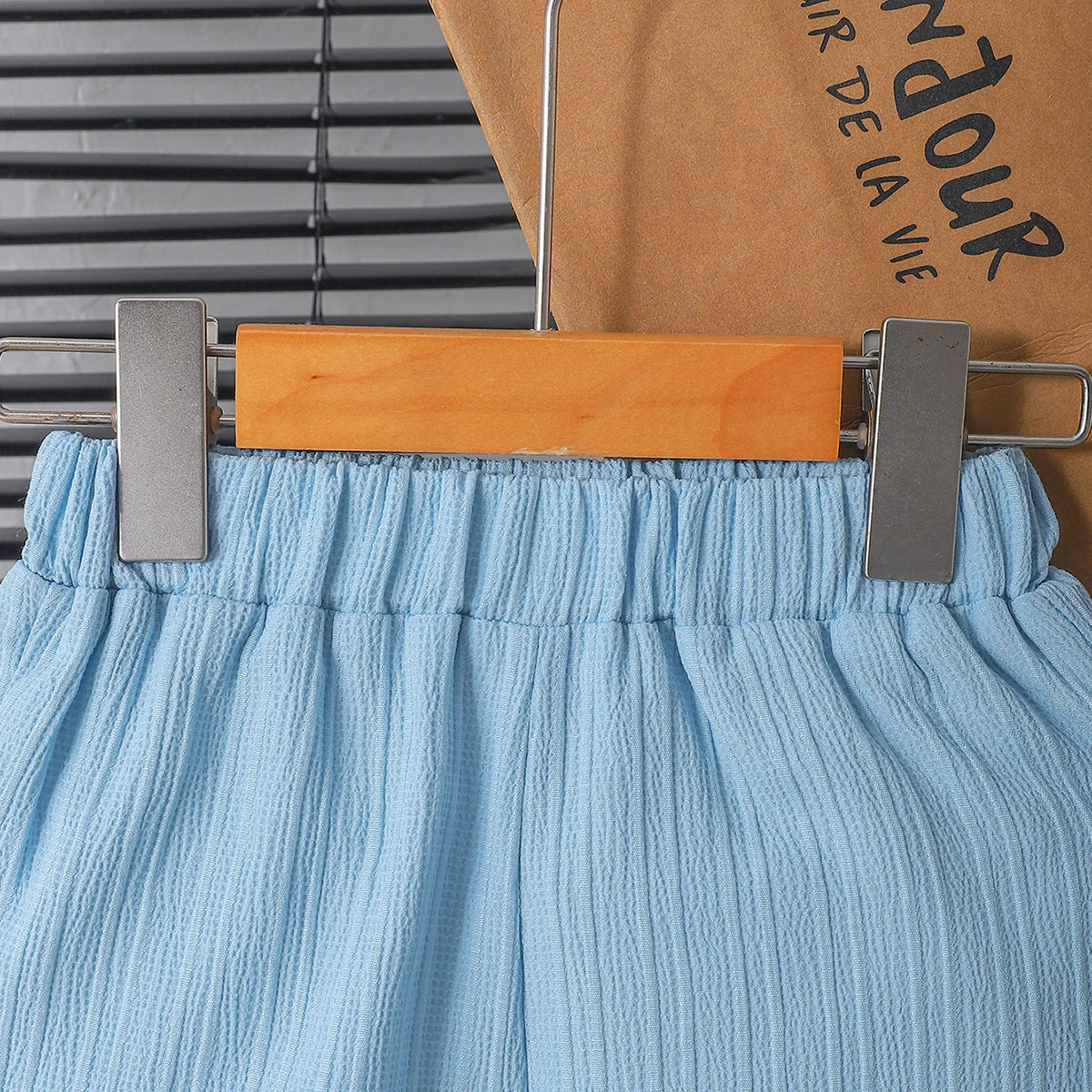 Kid button pocket & loose Shorts 2PCS