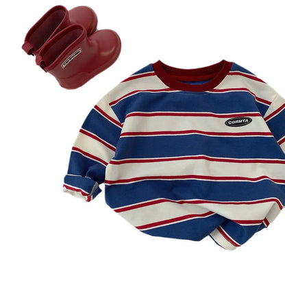 Baby Stripe Cotton Long Sleeves Shirts