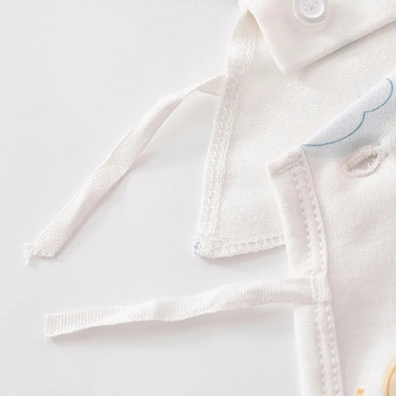 0-3Months Baby Cotton Sleeved Half Back T-Shirt
