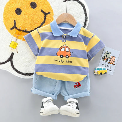 Baby boys Polo Shirt  2-Piece Set