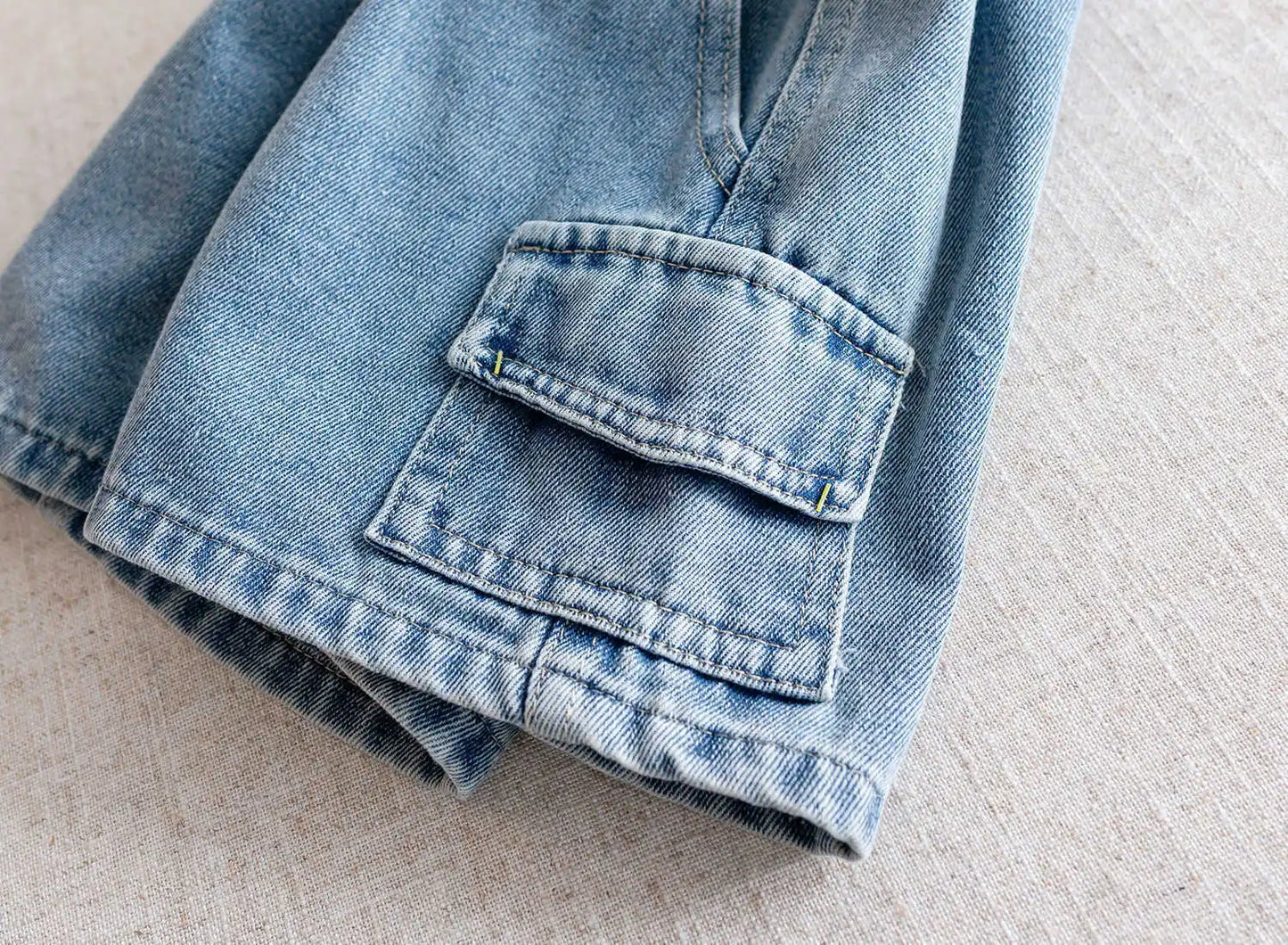 2026 Kids Boys Denim Cargo Shorts