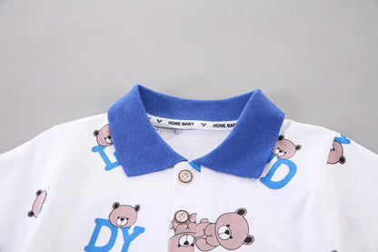 Kids Boys Cartoon Bear Cotton 2PCS Sets