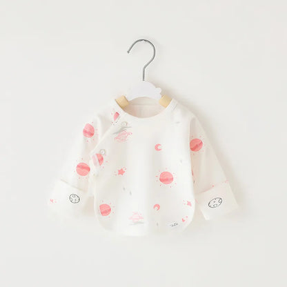 0-3Months Baby Cotton Sleeved Half Back T-Shirt
