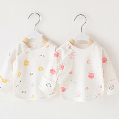 0-3Months Baby Cotton Sleeved Half Back T-Shirt