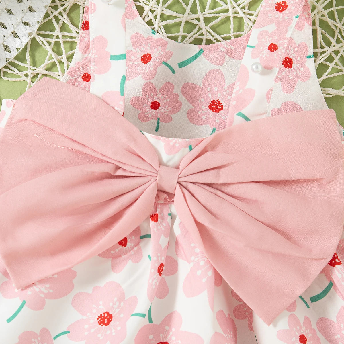 Baby Bow Flower Dress With Hat
