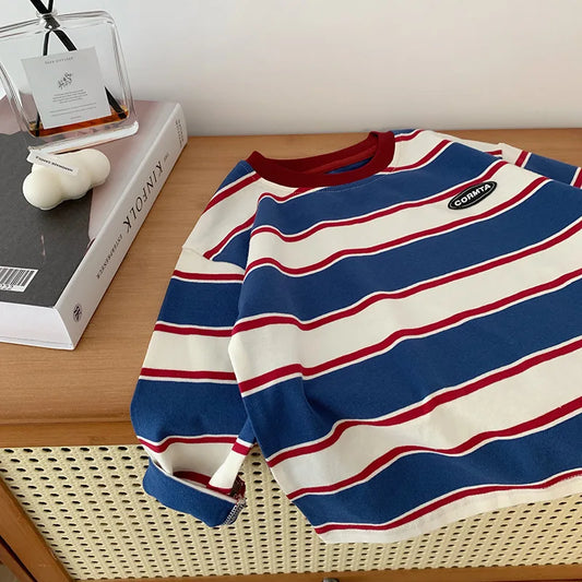 Baby Stripe Cotton Long Sleeves Shirts