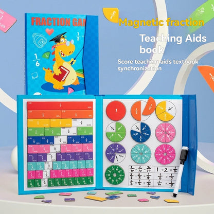 Montessori Magnetic Book Fraction Puzzle For Children
