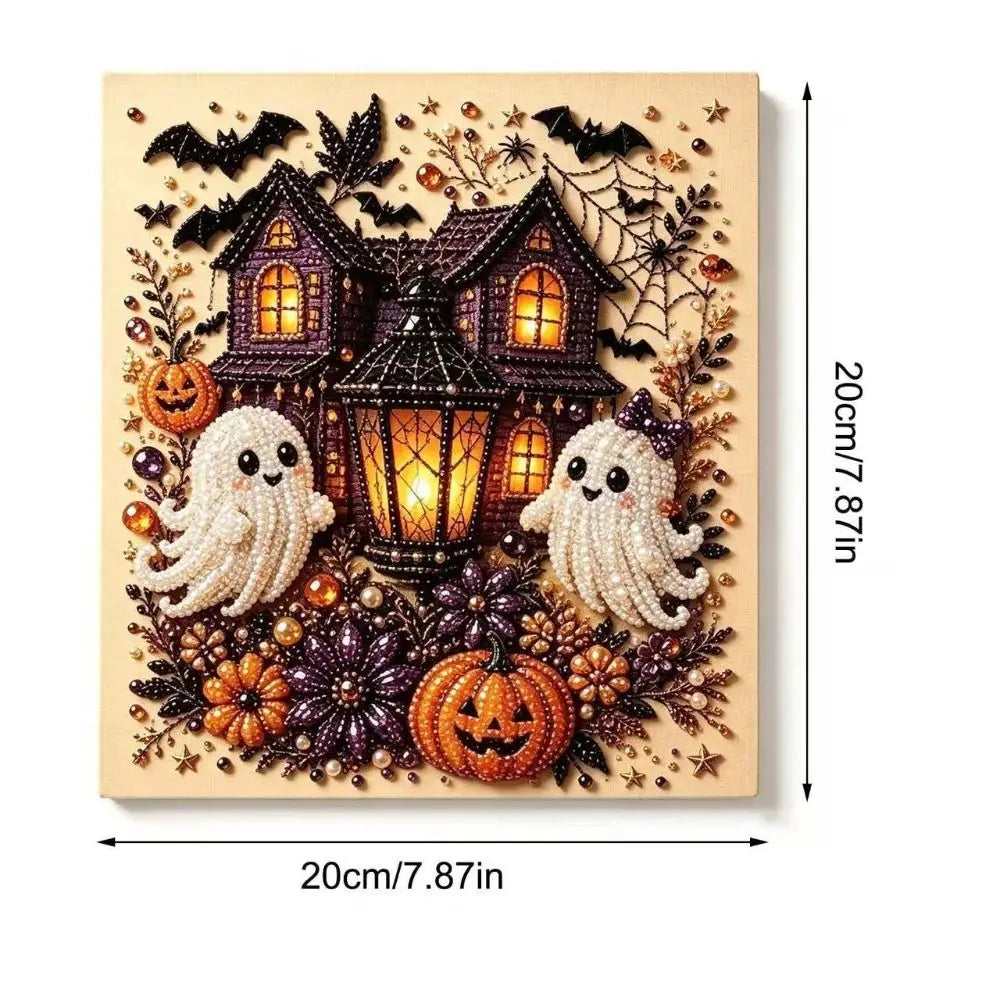 💥 Last Day 49% OFF – 👻✨ Halloween Pearl Art DIY Kit – Turn Tiny Pearls into Spooky-Cute Magic
