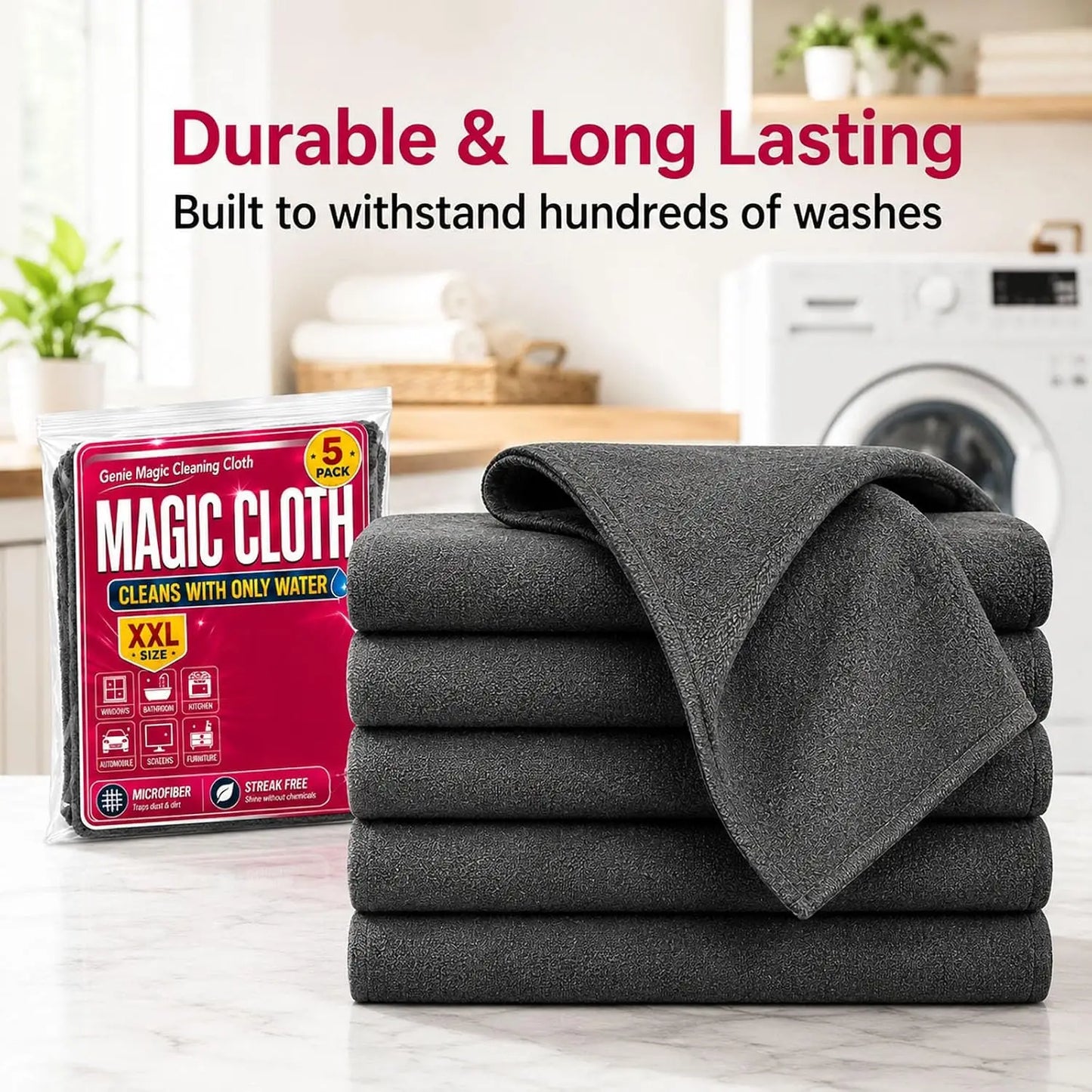 Genie Magic Cleaning Cloth 5-Pack