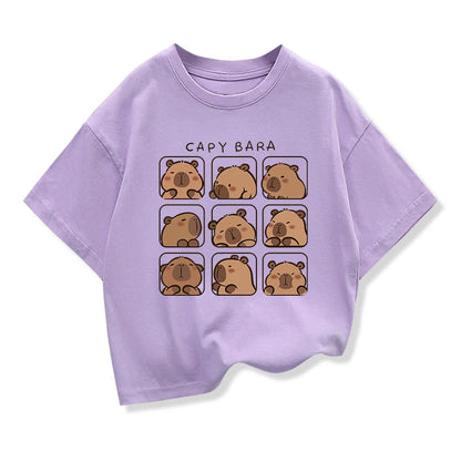 Kids Capybara Sleeve T-shirt