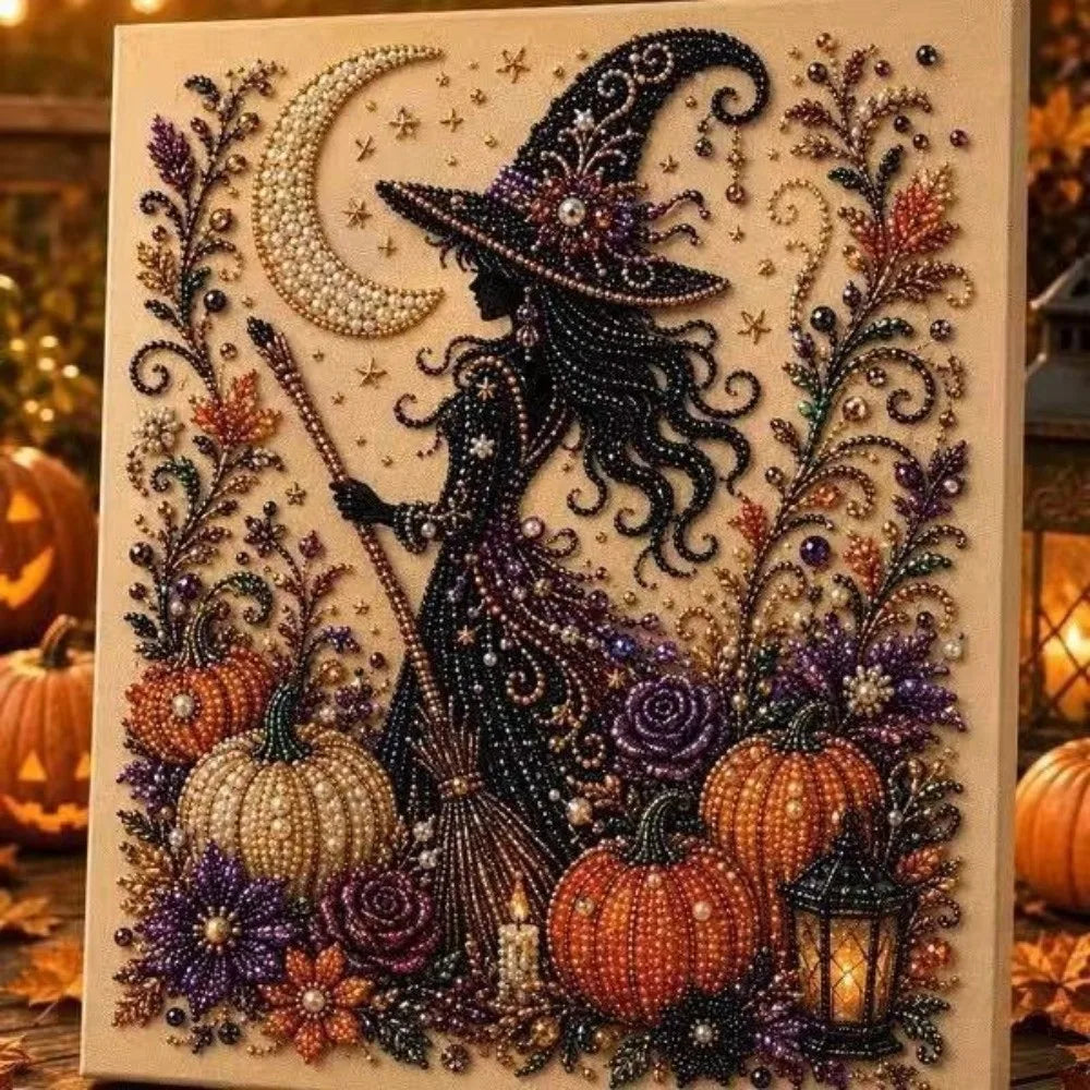 💥 Last Day 49% OFF – 👻✨ Halloween Pearl Art DIY Kit – Turn Tiny Pearls into Spooky-Cute Magic