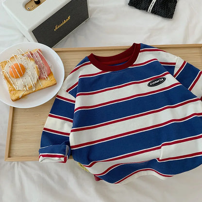 Baby Stripe Cotton Long Sleeves Shirts