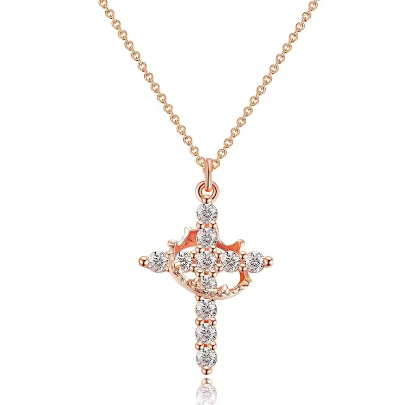 Cross & Crown Necklace