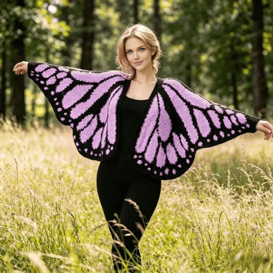 🦋Handmade Monarch Butterfly Cardigan