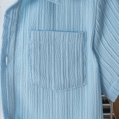 Kid button pocket & loose Shorts 2PCS