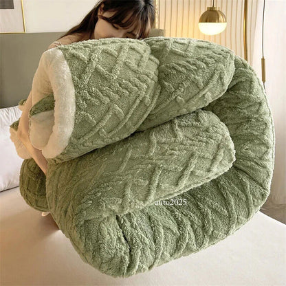 Thickened Super Soft Insulation Hibiscus Winter Quilt